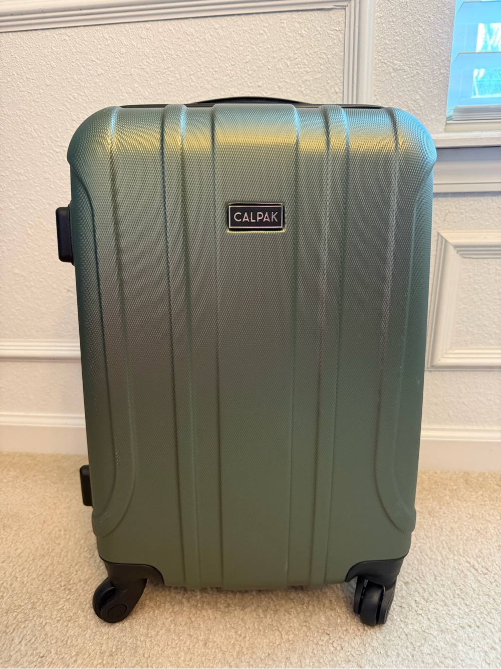 Calpak Textured Hardshell Carry-On Spinner 20” luggage suitcase